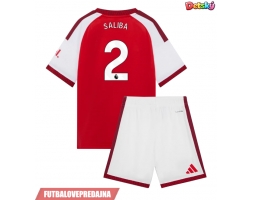 Lacne Dětský Futbalové dres Arsenal William Saliba #2 2026-27 Krátky Rukáv - Domáci (+ trenírky)